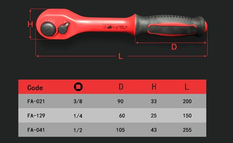 1000v-Insulated-Reversible-Ratchet-Wrench-4